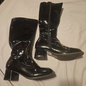 1031 Shoes 1.75" Heel Childrens Black Gogo Boots Size L 2/3